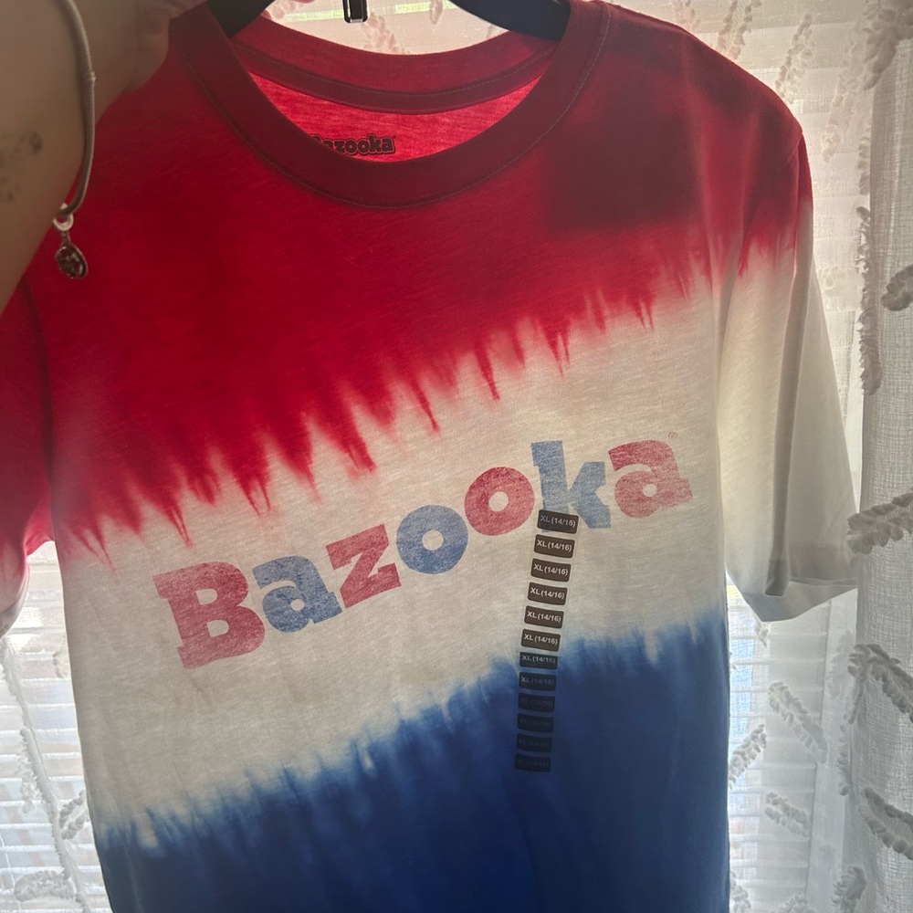 Blue, White, and Red Bazooka T- Shirt - Picture 1 of 2